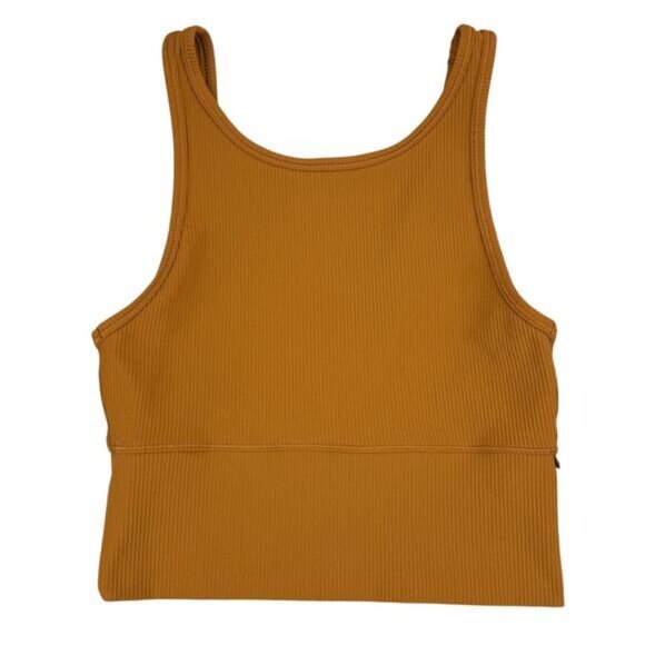 LULULEMON Power Pivot Ribbed Tank Top Size 2 Butternut Brown - Picture 3 of 5